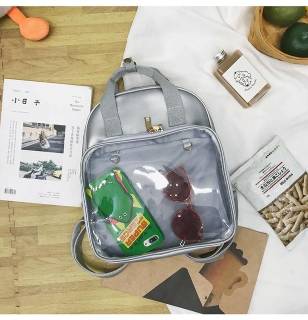 Transparent Pin Display Medium Backpack