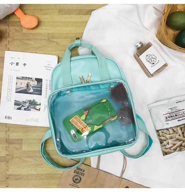 Transparent Pin Display Medium Backpack