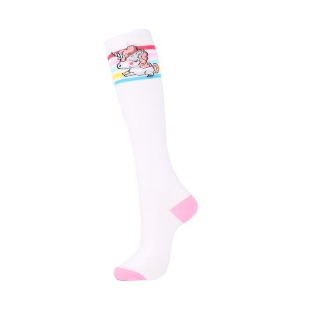 Long Pink Unicorn Socks