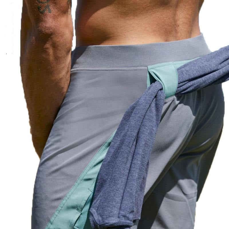 Gay Gym Shorts With Sweat Towel / Shirt Holder