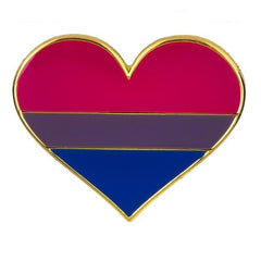 Bisexual Pride Heart Enamel Pin