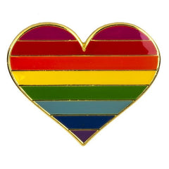LGBT Pride Heart Enamel Pin