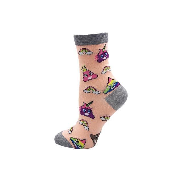 Happy Rainbow Poop Socks