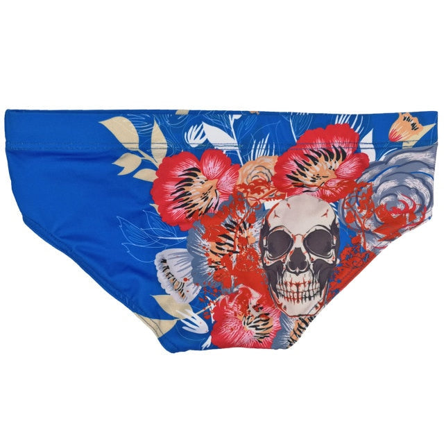 Floral Skull Swim Briefs