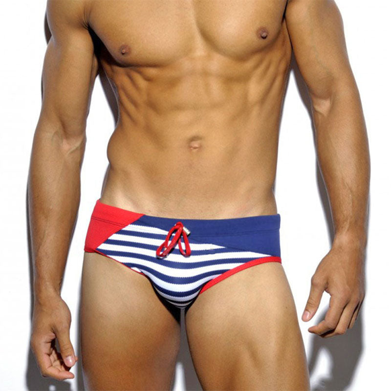 Striped Swim Briefs