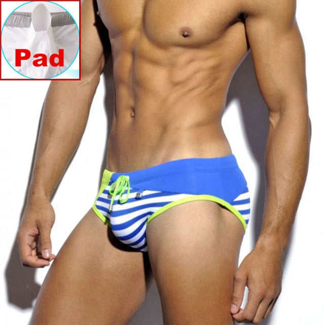 Striped Swim Briefs