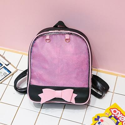 Transparent Pin Display Kawaii Backpack