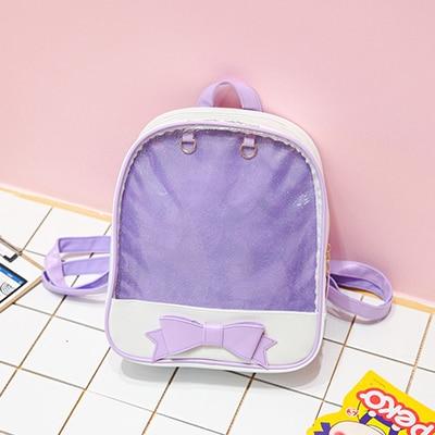 Transparent Pin Display Kawaii Backpack