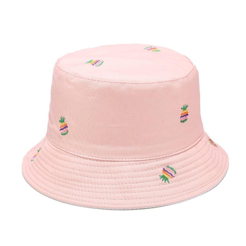 Rainbow Pineapple Printed Fisherman Hat