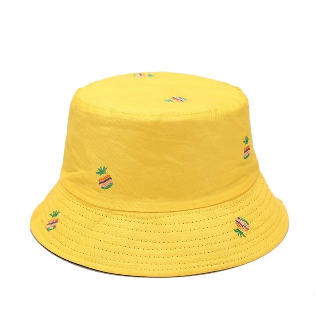 Rainbow Pineapple Printed Fisherman Hat