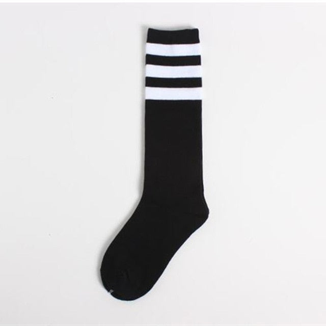 Retro Three Stripes Cotton Socks