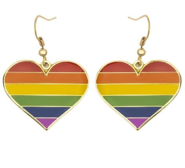 LGBT Heart Earrings