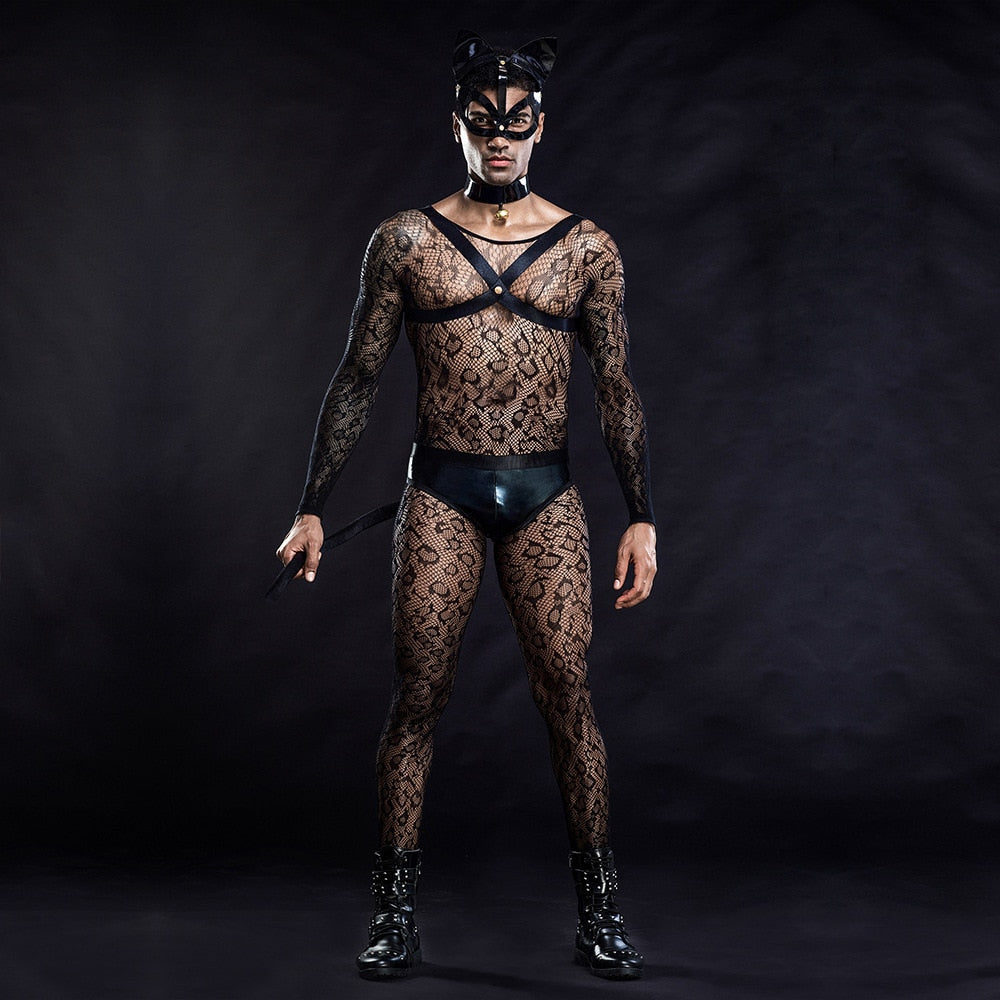 Mesh Gay Cat Costume