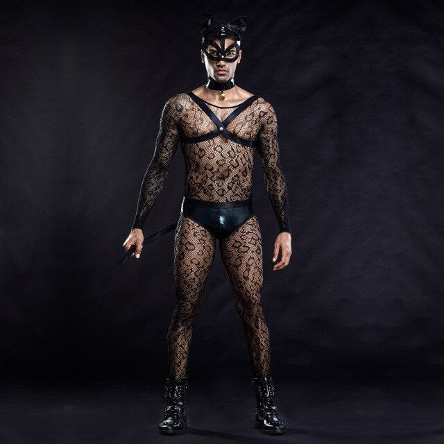 Mesh Gay Cat Costume
