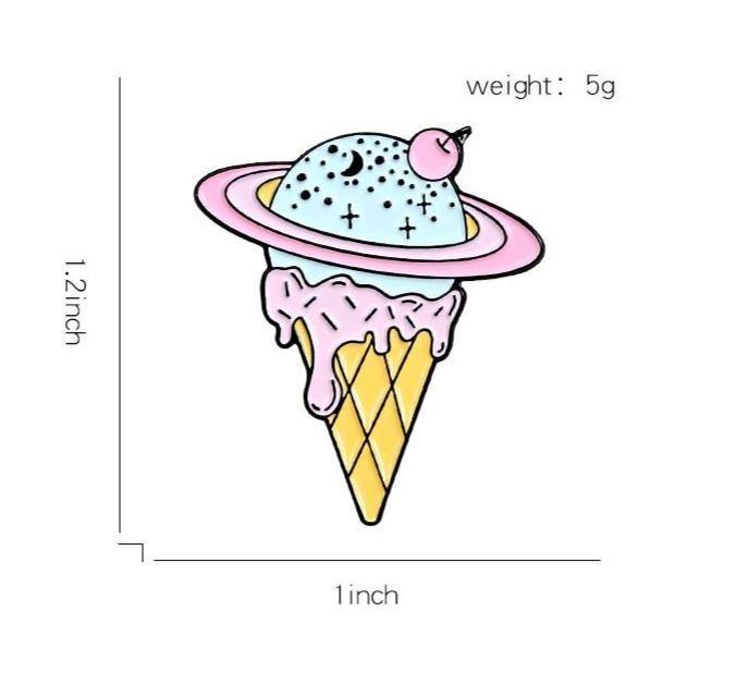 Planet Ice Cream Enamel Pin