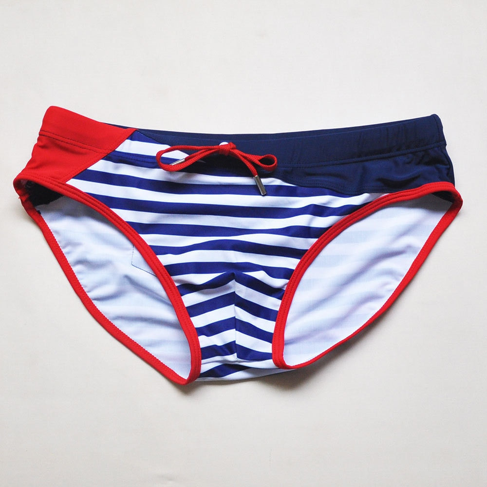 Striped Swim Briefs
