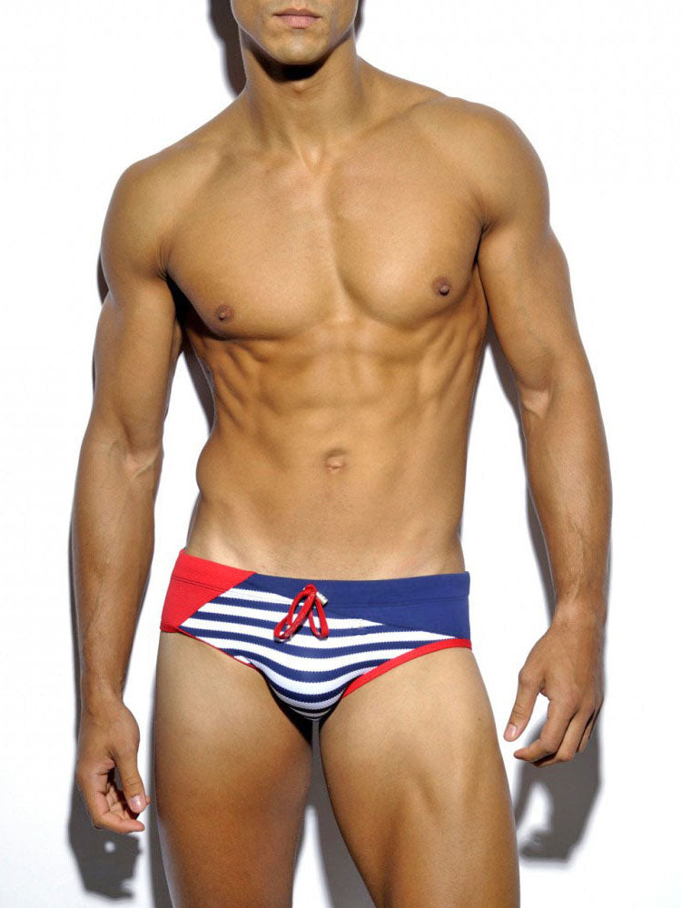 Striped Swim Briefs