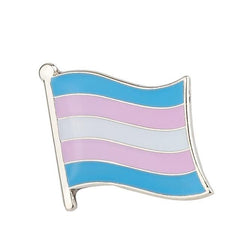 Trans Flag Enamel Pin