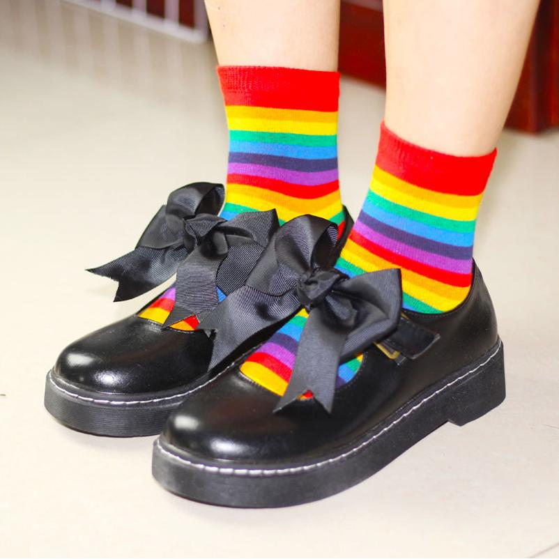 Striped Rainbow Socks