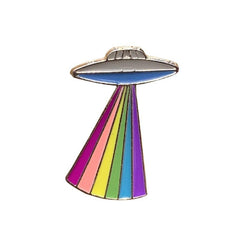 UFO Rainbow Enamel Pin