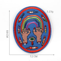 LGBT Nails Iron On Embroidered Patch