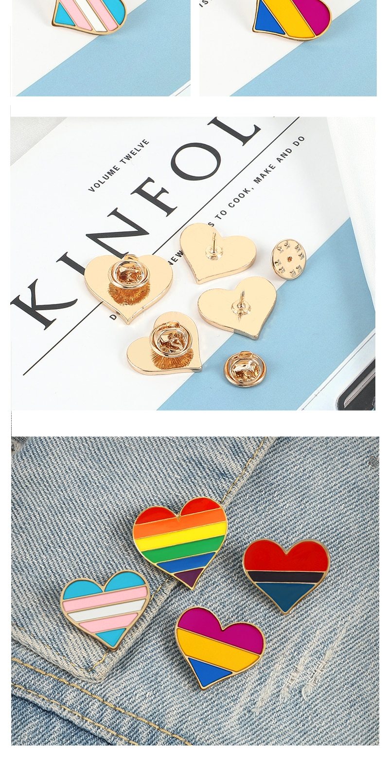 LGBT Pride Heart Enamel Pin