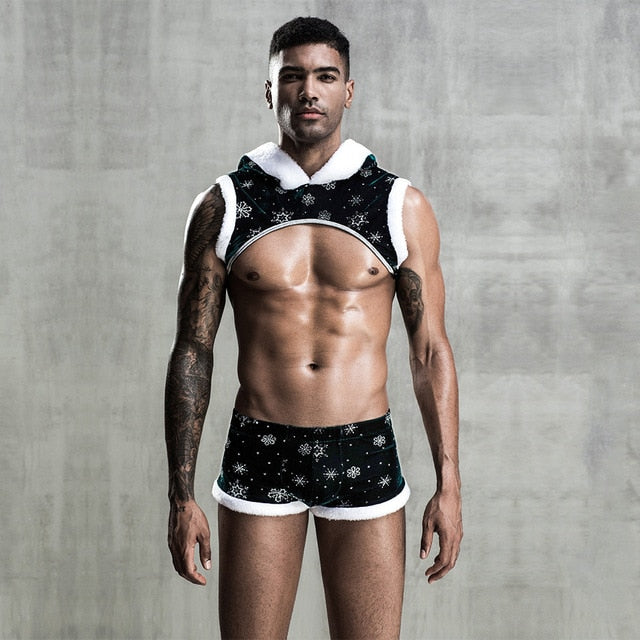 Sexy Gay White Christmas Costume