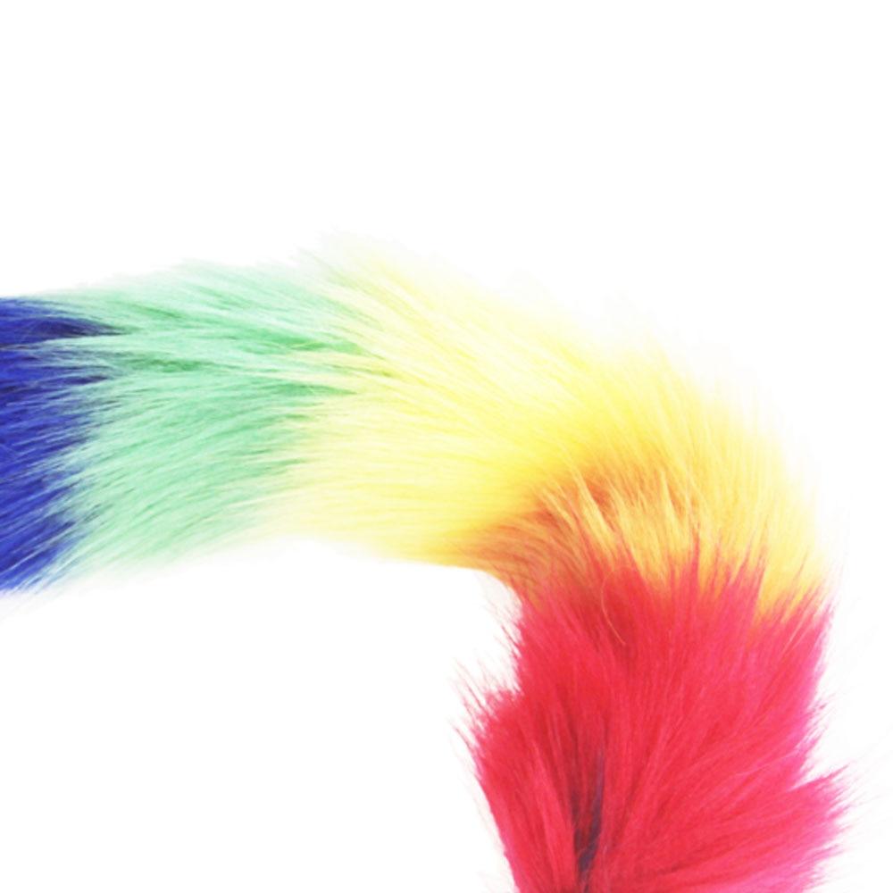 Rainbow-Colored Tail Plug Sex Toy