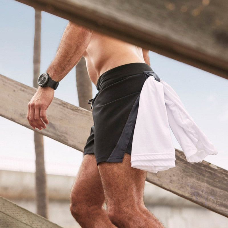 Gay Gym Shorts With Sweat Towel / Shirt Holder