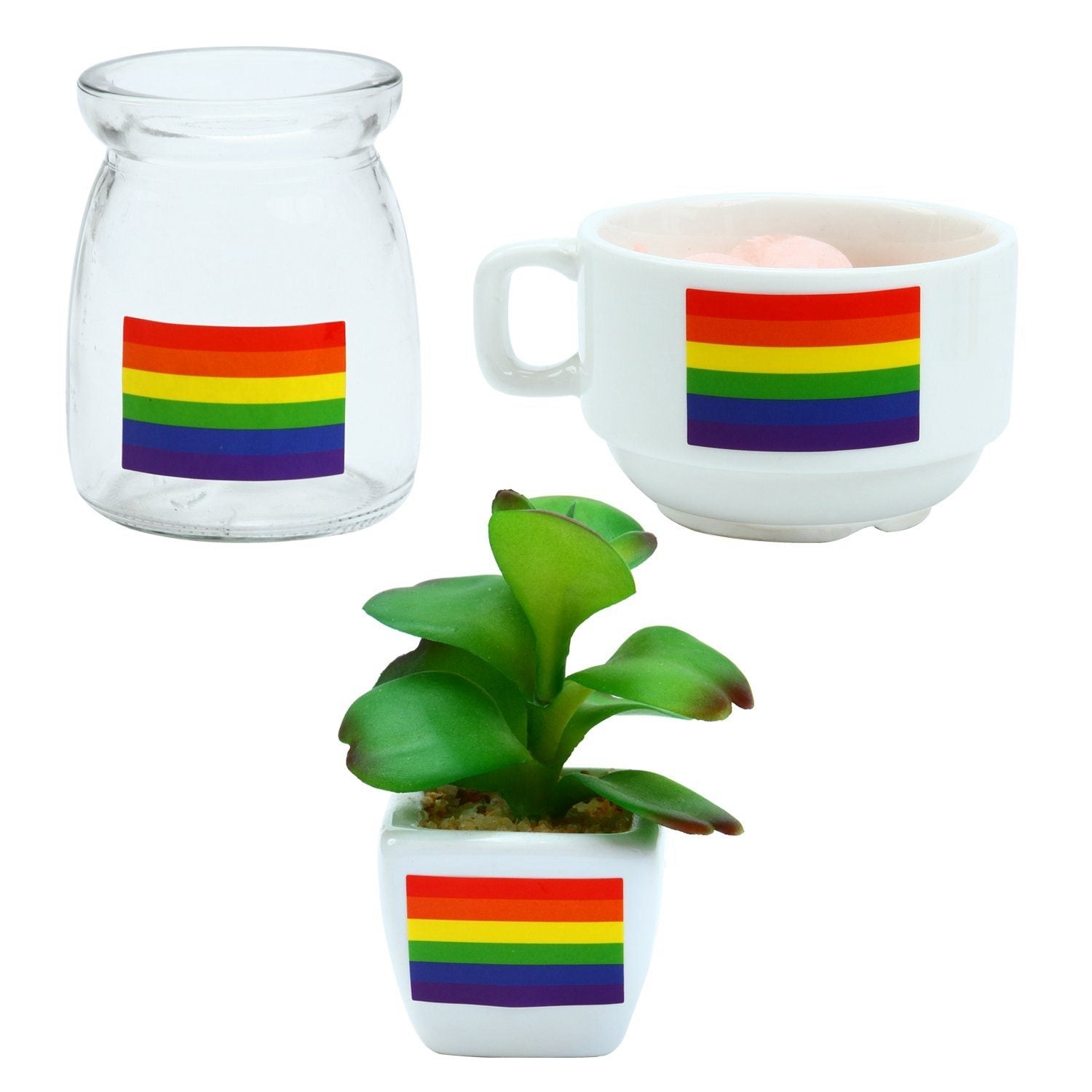 500 LGBT Pride Flag Stickers On A Roll