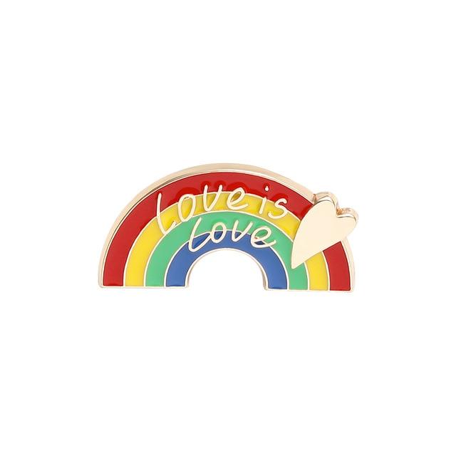 Love Is Love Rainbow Enamel Pin