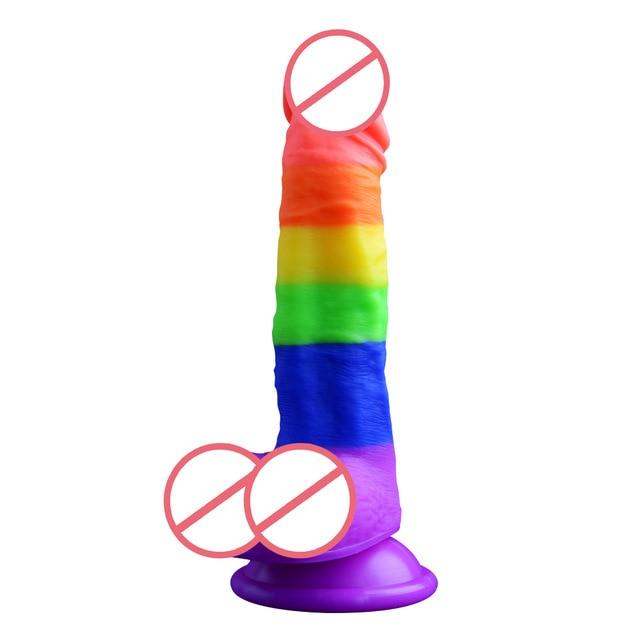 LGBT Pride Silicone Dildo / Sex Toy