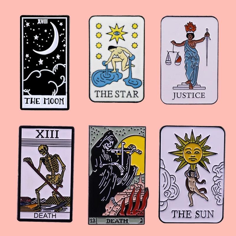 Tarot Card Divination Enamel Pins