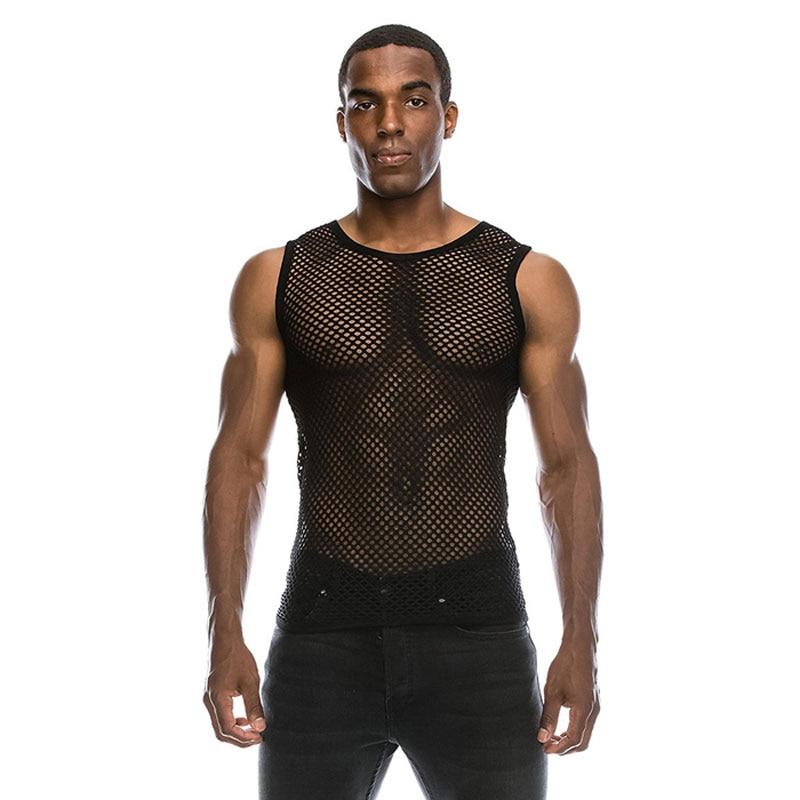 Black Mesh Tank Top