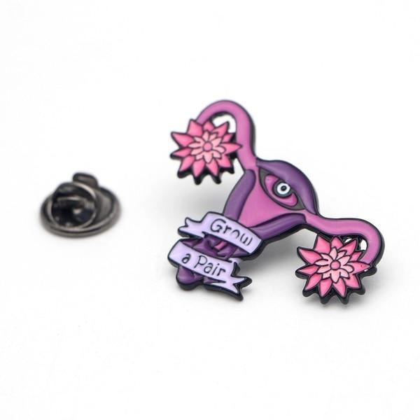 Grow A Pair Enamel Pin