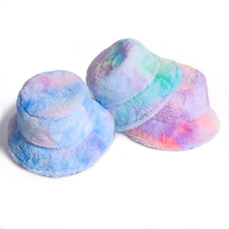 Fabulously Fluffy Tie-Dye Bucket Hat