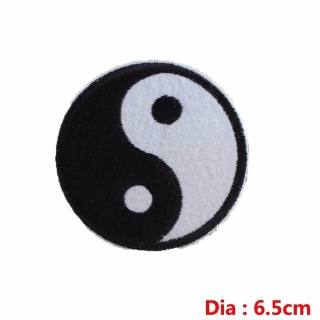 Yin And Yang Iron On Embroidered Patch