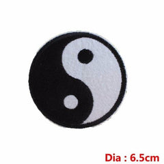 Yin And Yang Iron On Embroidered Patch