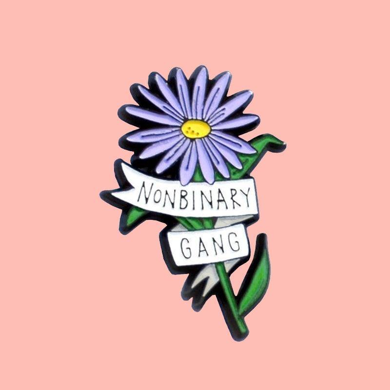 Non-Binary Gang Enamel Pin