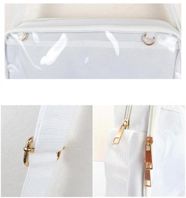 Transparent Pin Display Shoulder Bag