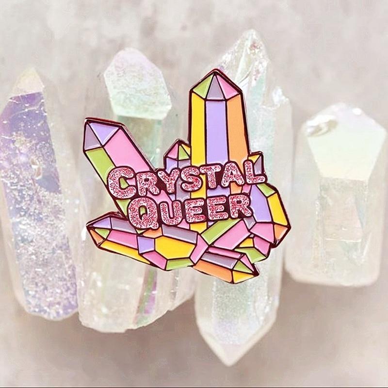 Crystal Queer Enamel Pin