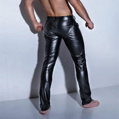 Latex Open Crotch Pants