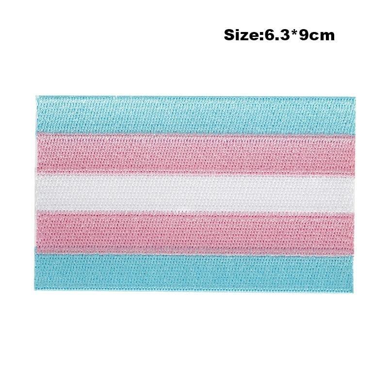 Transgender Pride Iron On Embroidered Patch