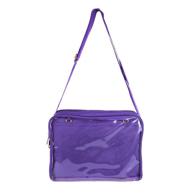 Transparent Pin Display Shoulder Bag