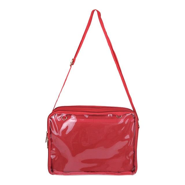 Transparent Pin Display Shoulder Bag