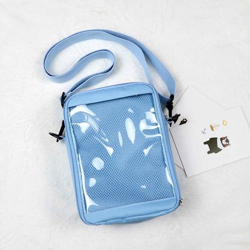 Transparent Pin Display Crossbody Bag