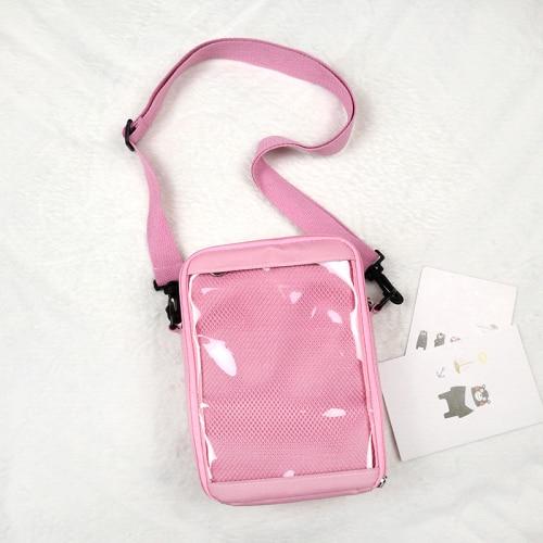 Transparent Pin Display Crossbody Bag