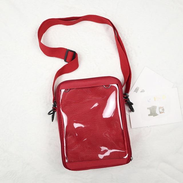 Transparent Pin Display Crossbody Bag