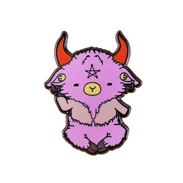 Lucifer The Goat Enamel Pin