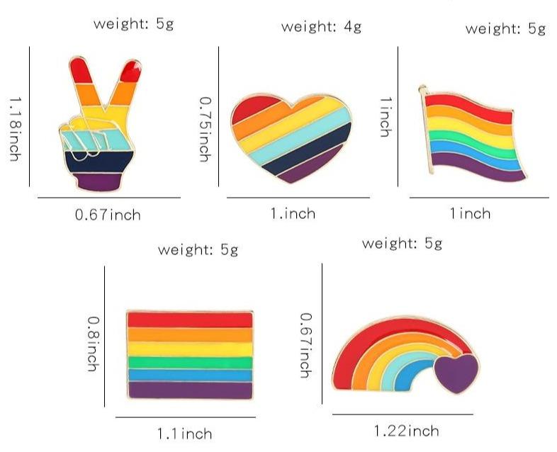 Fabulous Pride Enamel Pins Starter Pack (5 Piece)
